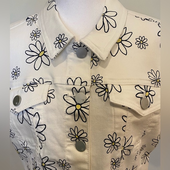 DG2 By Diane Gilman short sleeve denim jacket NWT Size L - Picture 4 of 11